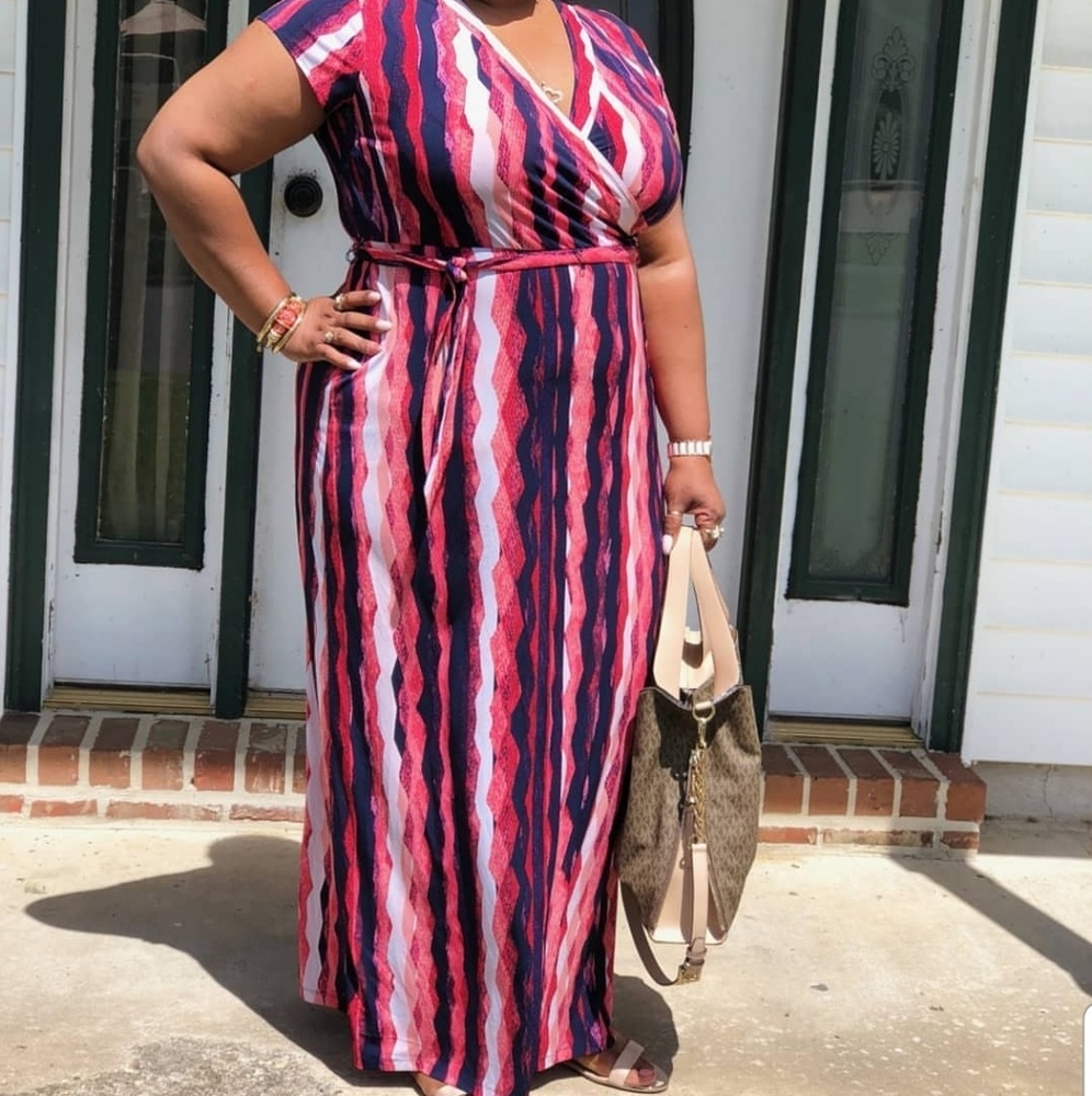 Wrap Style Maxi Dress